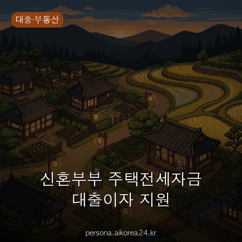 신혼부부 주택전세자금 대출이자 지원
