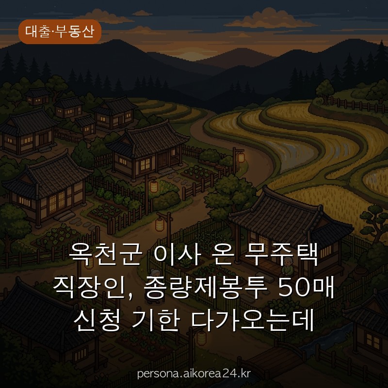옥천군 이사 온 무주택 직장인, 종량제봉투 50매 신청 기한 다가오는데