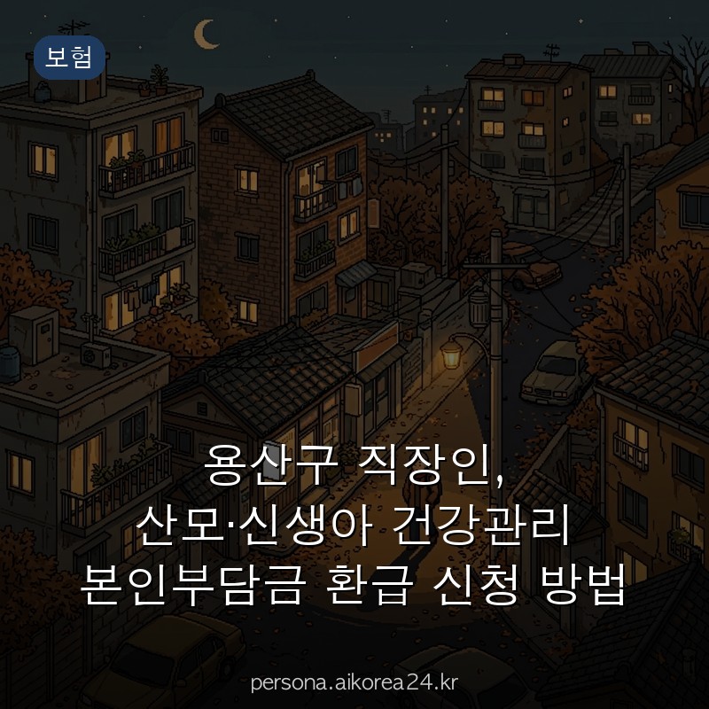 용산구 직장인, 산모·신생아 건강관리 본인부담금 환급 신청 방법