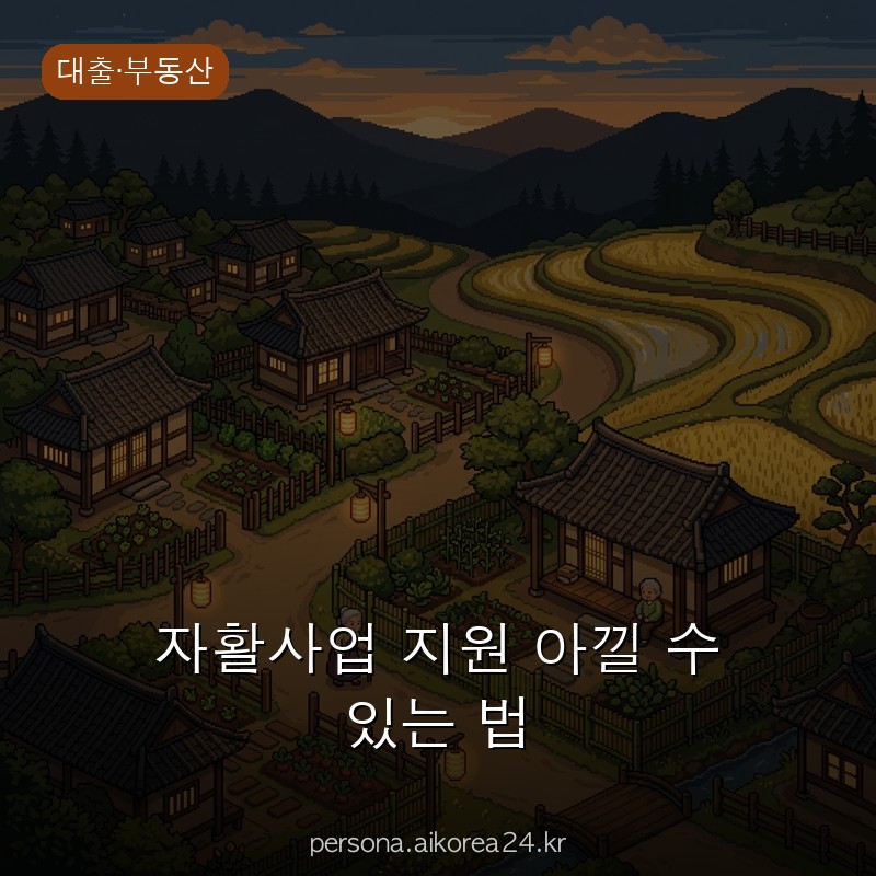 자활사업 지원 아낄 수 있는 법