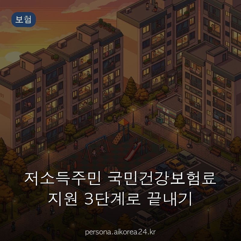저소득주민 국민건강보험료 지원 3단계로 끝내기