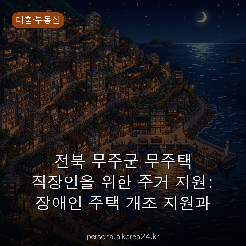 전북 무주군 무주택 직장인을 위한 주거 지원: 장애인 주택 개조 지원과 알아두면 좋은 대안 100% 활용법