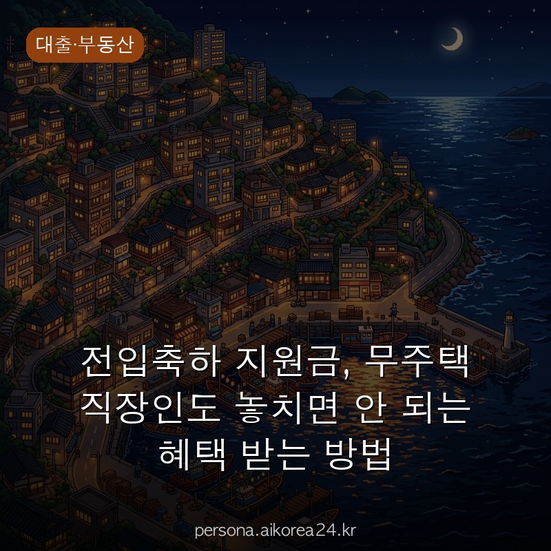 전입축하 지원금, 무주택 직장인도 놓치면 안 되는 혜택 받는 방법 (2026년 기준) 혜택 보는 법