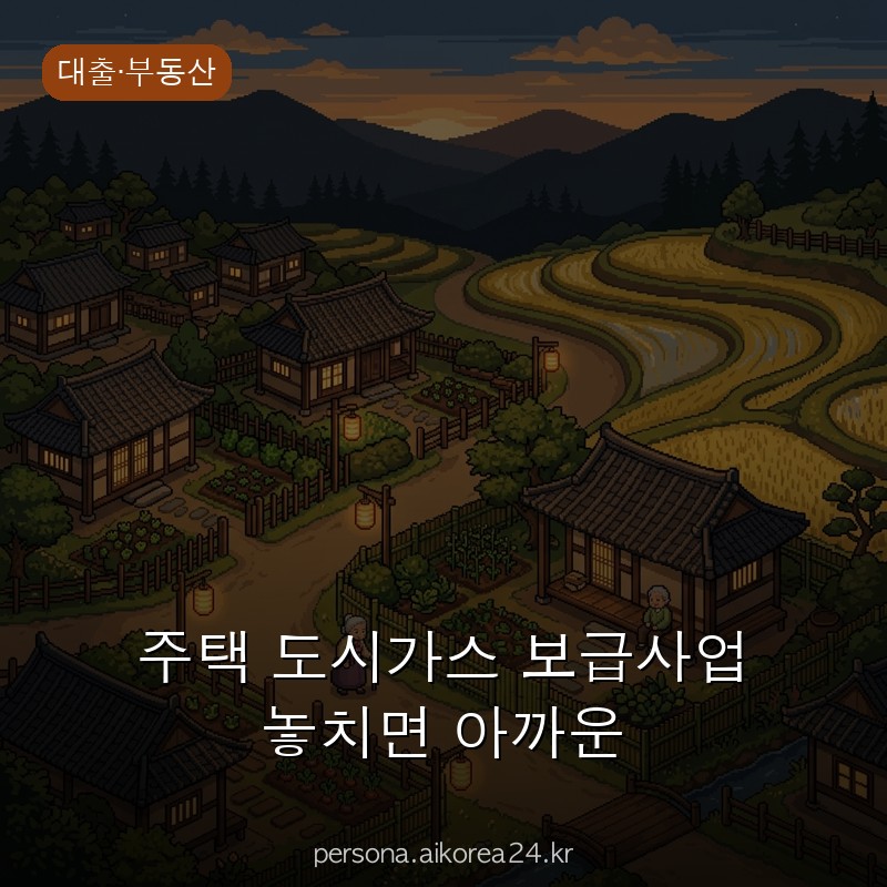 주택 도시가스 보급사업 놓치면 아까운