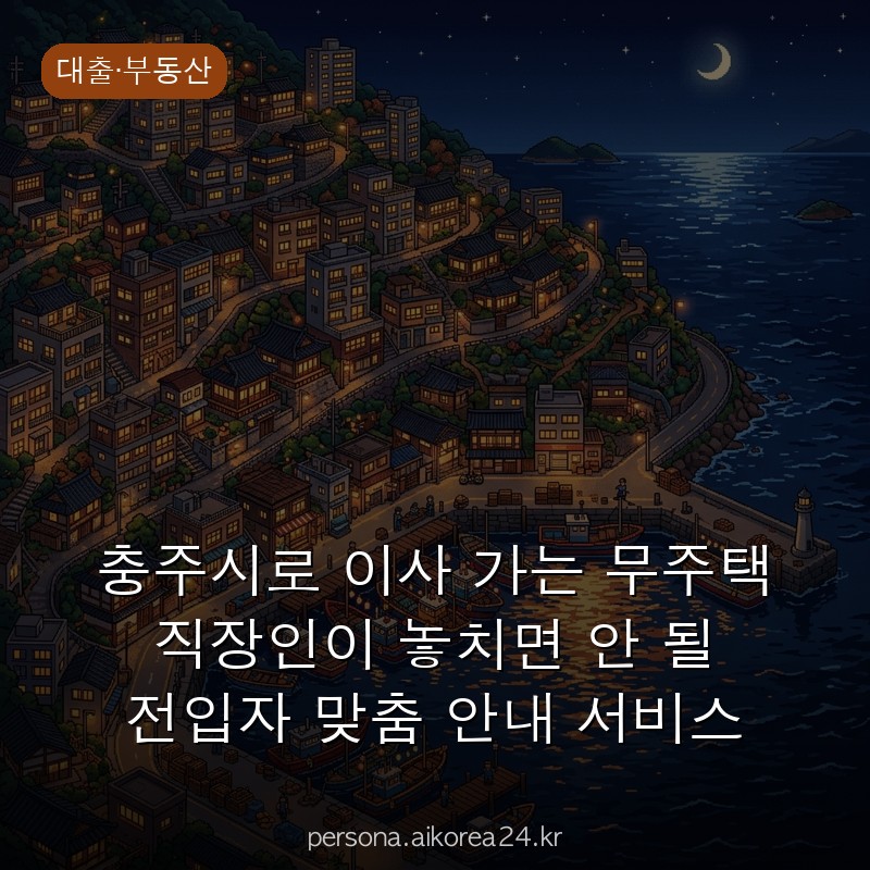 충주시로 이사 가는 무주택 직장인이 놓치면 안 될 전입자 맞춤 안내 서비스 활용법 (2024년 기준) 총정리