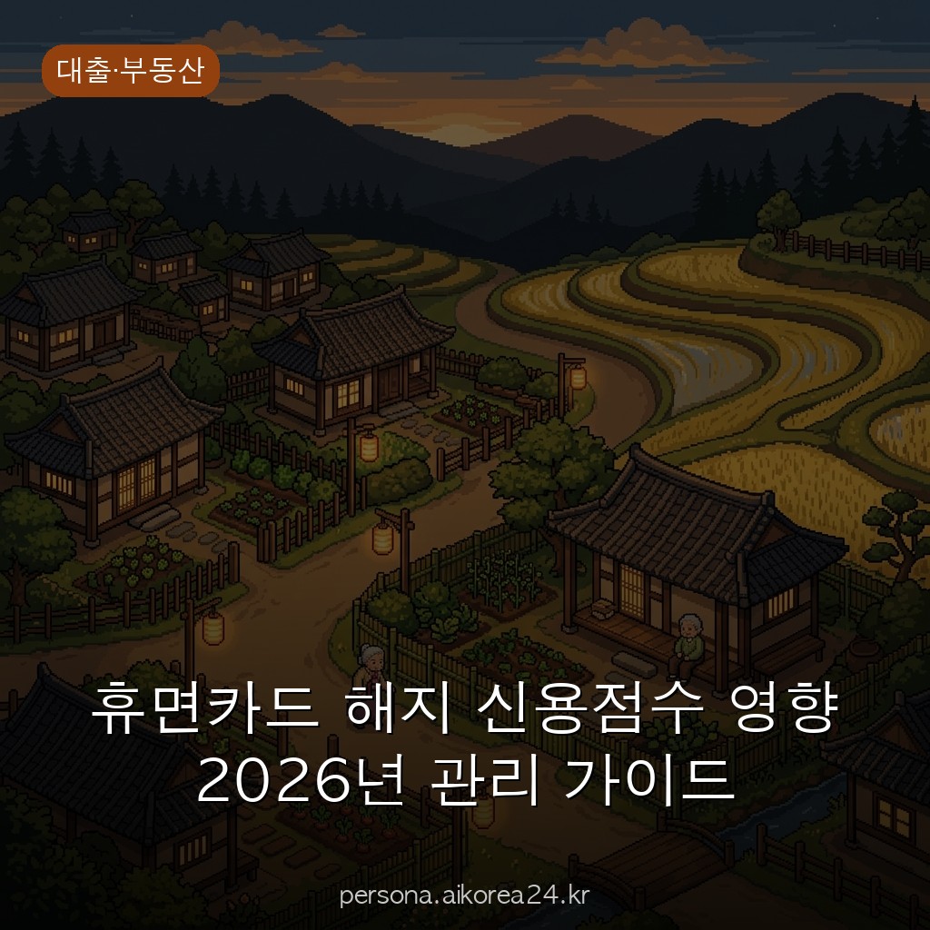 휴면카드 해지 신용점수 영향 2026년 관리 가이드