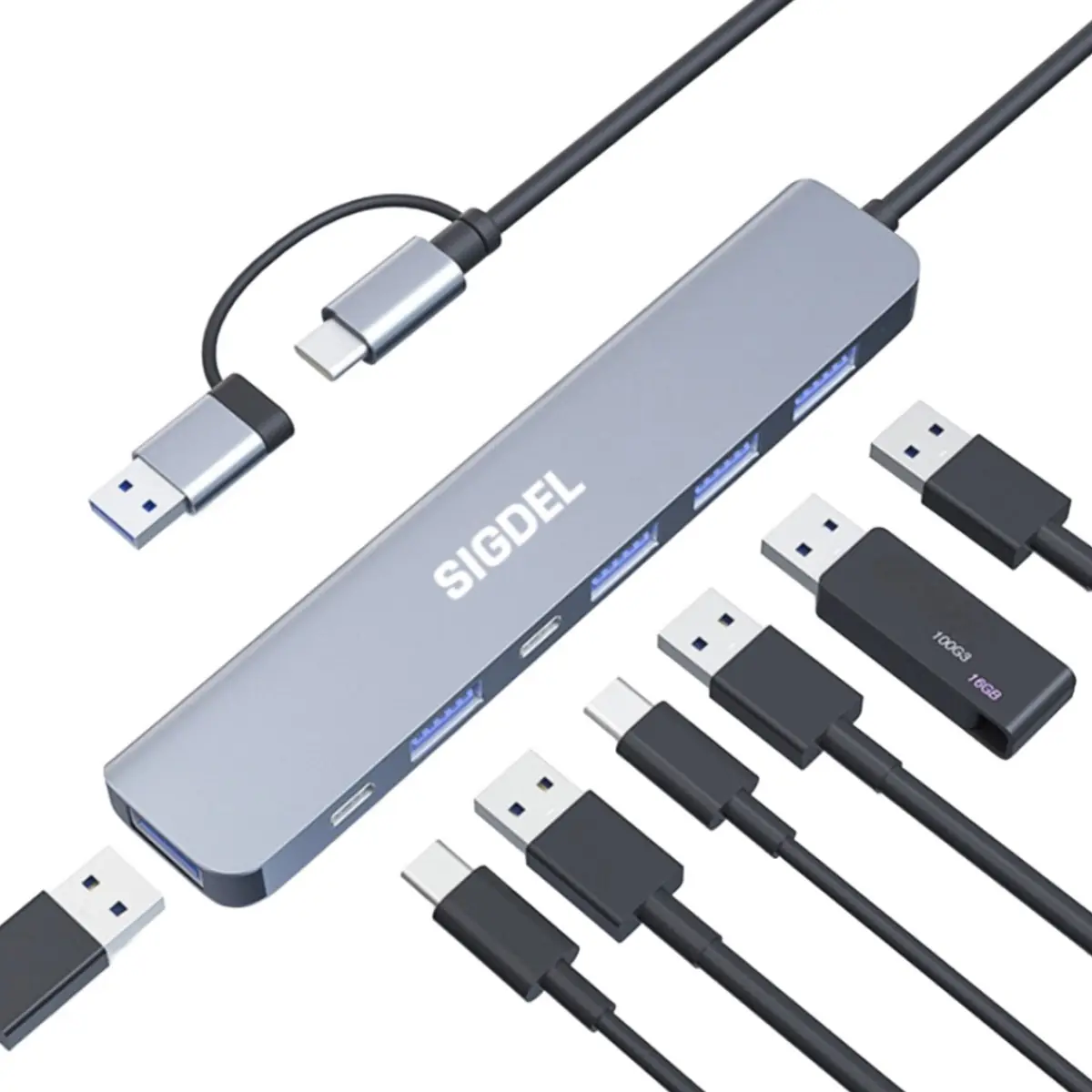 시그델 7in1 USB C타입 멀티허브