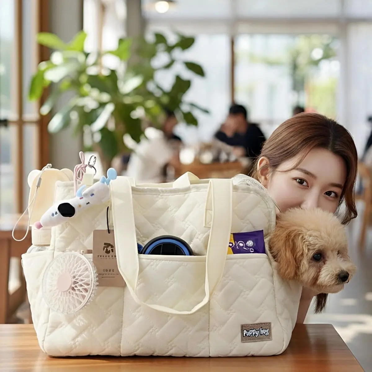 퍼피허그 강아지 고양이 이동 산책 가방