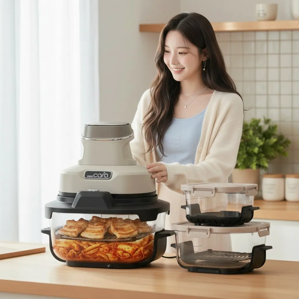 스마트카라 듀얼히팅 통유리 에어프라이어