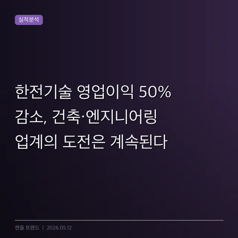 한전기술 영업이익 50% 감소, 건축·엔지니어링 업계의 도전은 계속된다