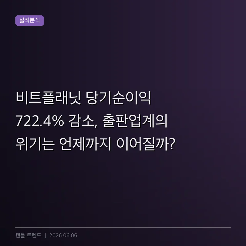비트플래닛 당기순이익 722.4% 감소, 출판업계의 위기는 언제까지 이어질까?