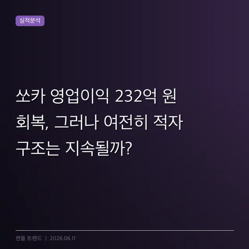 쏘카 영업이익 232억 원 회복, 그러나 여전히 적자 구조는 지속될까?
