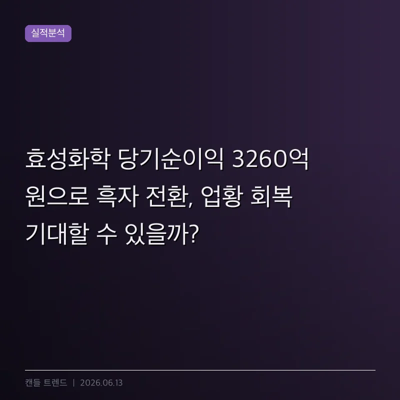 효성화학 당기순이익 3260억 원으로 흑자 전환, 업황 회복 기대할 수 있을까?
