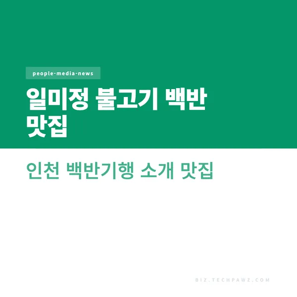 일미정 불고기 백반 맛집 인천 백반기행 소개 맛집