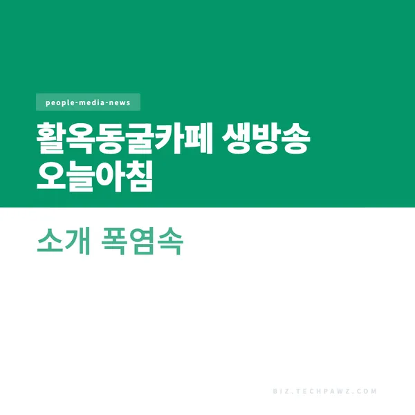 활옥동굴카페 생방송 오늘아침 소개 폭염속